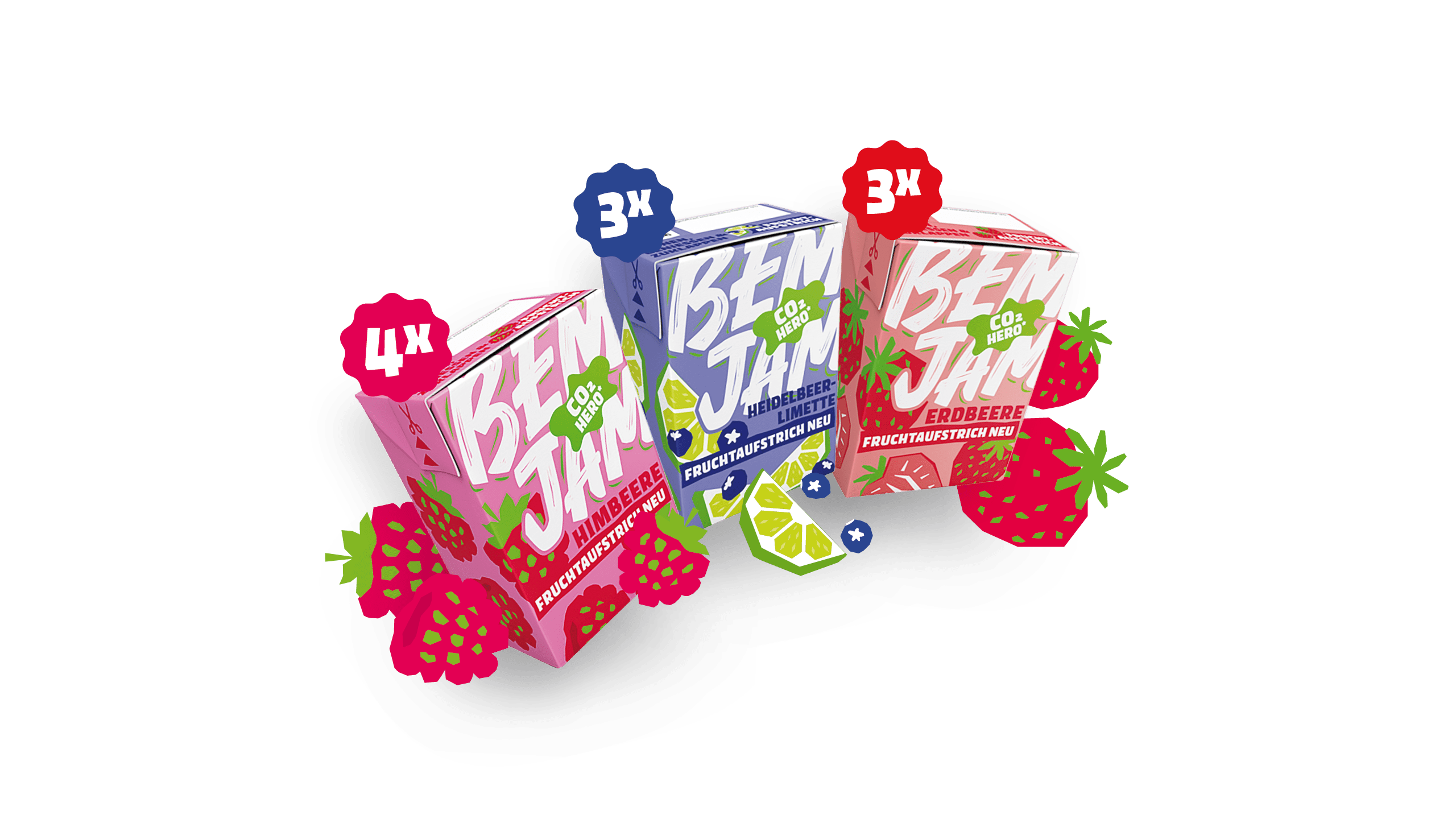 BEM JAM Fruchtaufstrich NEU Beerige Genussvielfalt (10x200g) BEM JAM Fruchtaufstrich NEU Beerige Genussvielfalt (10x200g)