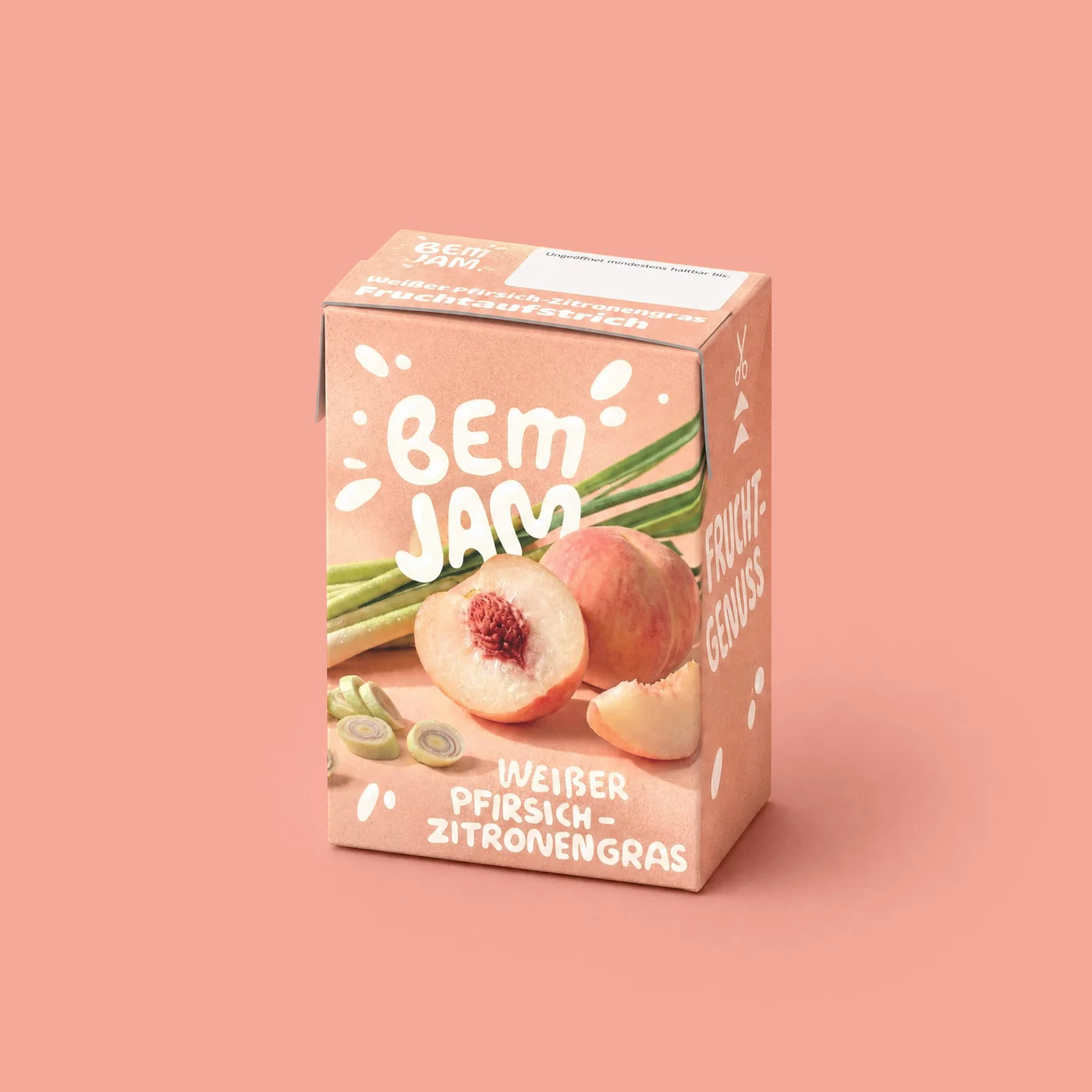 Bem Jam Weißer Pfirsich Zitronengras Packung