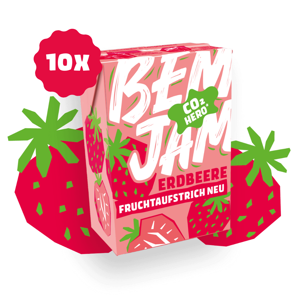 BEM JAM Fruchtaufstrich NEU Vorratspack Erdbeere (10x200g)