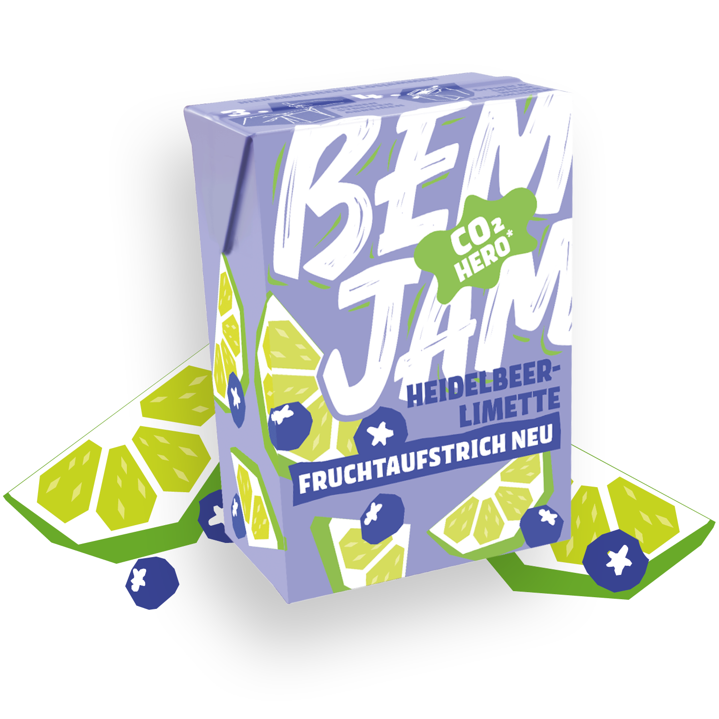 BEM JAM Fruchtaufstrich NEU Heidelbeer-Limette